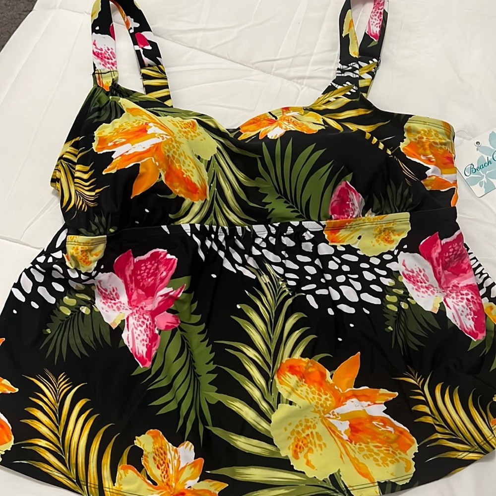 NWT Beach Belle Tankini Flared Top size 22